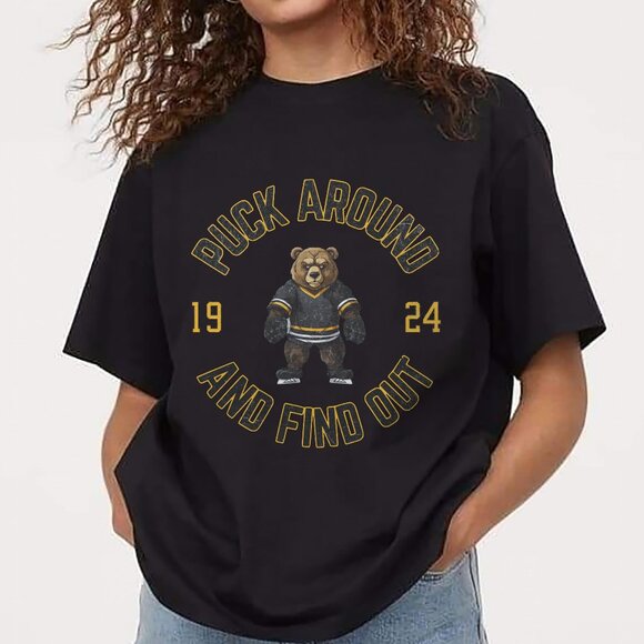 Tops - Boston Bruin Shirt, Boston Hockey Tee, Boston Bruin Vintage Shirt